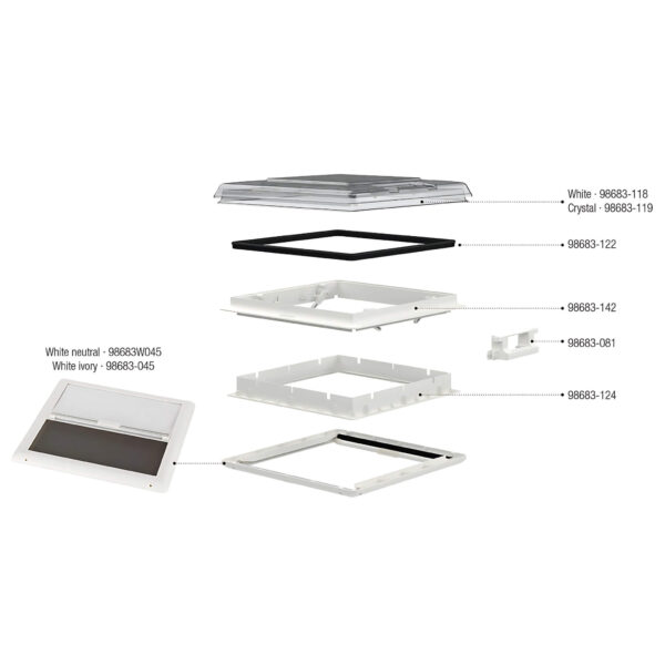 Vue eclatée, store fiamma vent 50