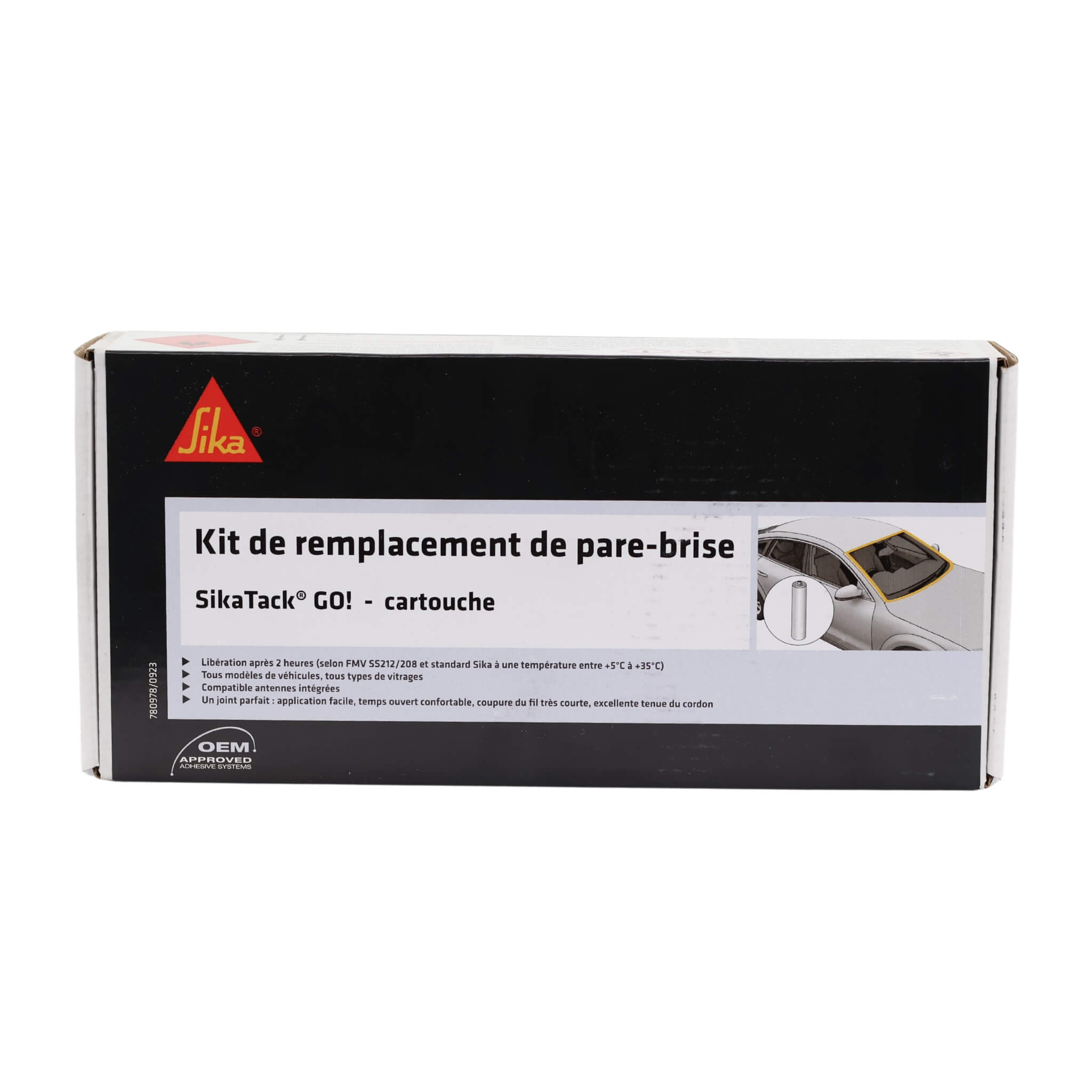 SikaTack GO! Kit Vitrage 2 Kit complet pare brise Sikatack Go camping car fourgon aménagé van aménagé