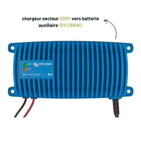 Chargeur secteur vers batteries 230V Victron Blue Smart IP67 12V 13A