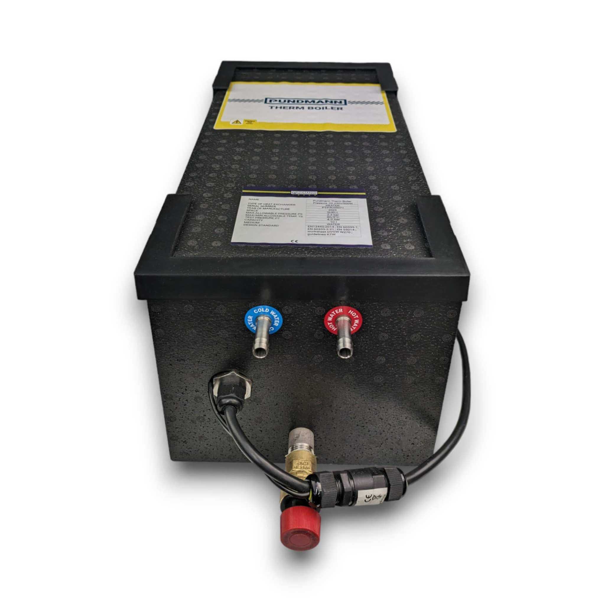 Chauffe-eau Pundmann 9L 200W 12V 5 Chauffe-eau Pundmann 9L vue face