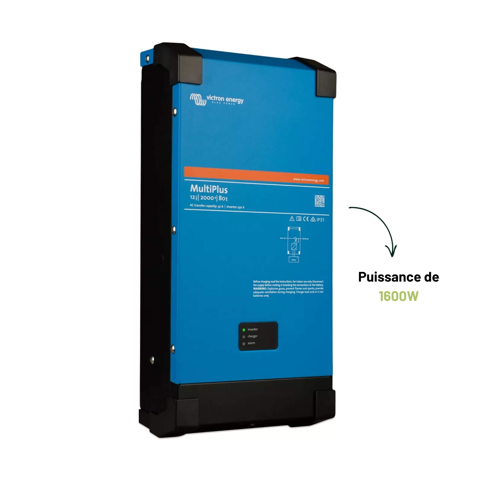Convertisseur chargeur Multiplus 12/2000/80 Victron Energy 2 Multiplus de chez Victron puissance 1600W