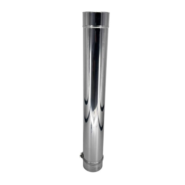 Conduit double paroi inox 1000mm pour poele a bois titoo