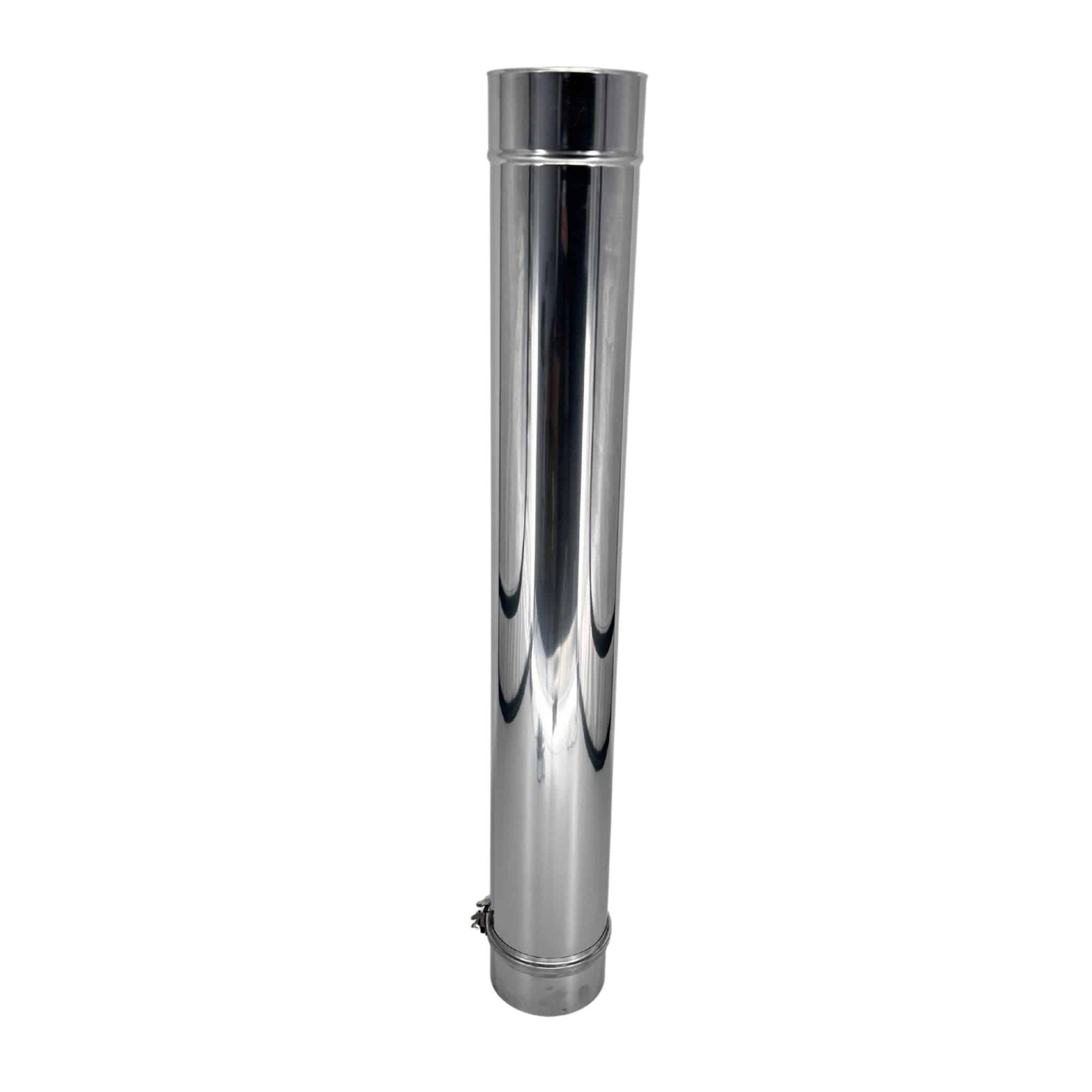 Conduit pour poêle double paroi Inox 1000 mm 3 Conduit double paroi inox 1000mm pour poele a bois titoo