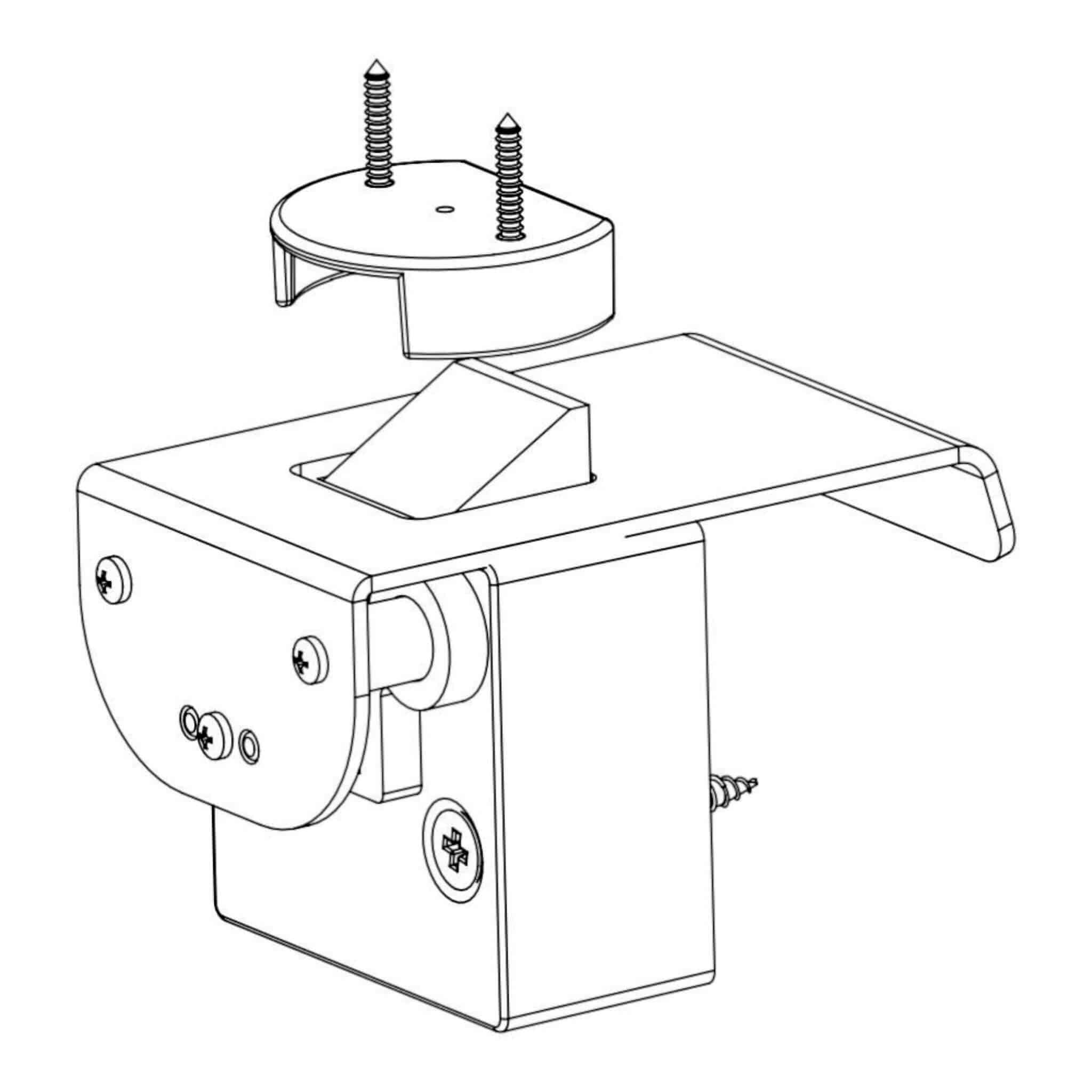 Poignée de meuble Pull-Lock Inox brossé 42mm VASP 7 Schèma de montage de la poignée D42SS homologuée VASP
