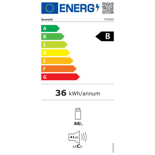 Etiquette energie pour glaciere CFX5 45