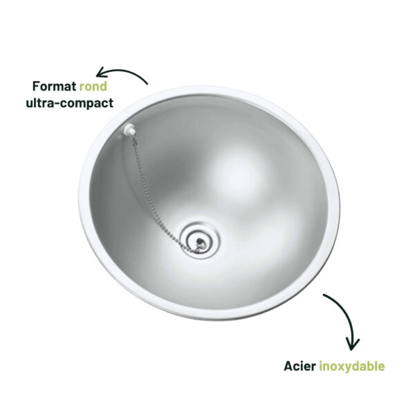 Dometic Évier rond inox CE02 B325-I