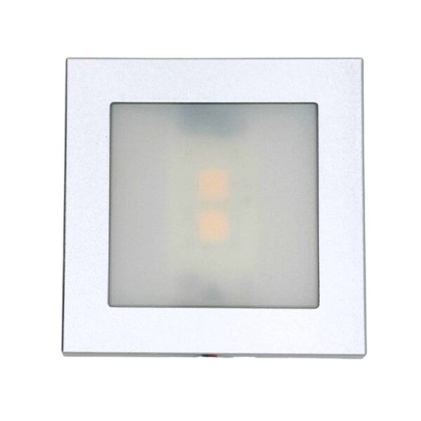 Plafonnier LED 12V + 24V Carre pour fourgon