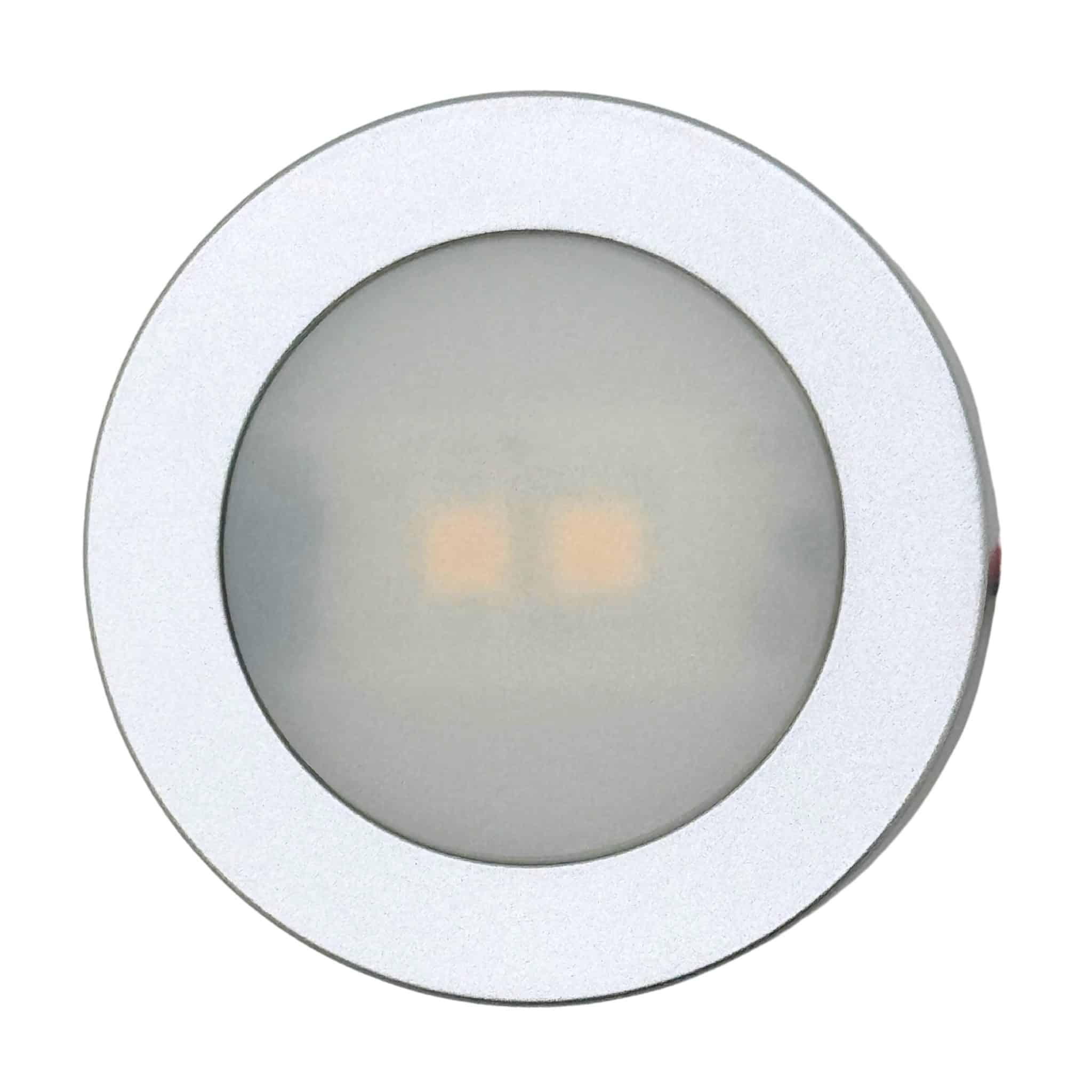 Plafonnier LED Rond en saillie 12V et 24V 2 Plafonnier LED 12V + 24V rond pour fourgon