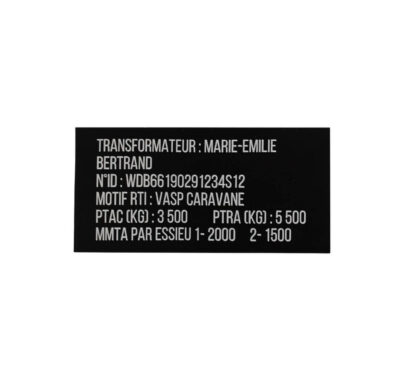 Etiquette de transformation VASP