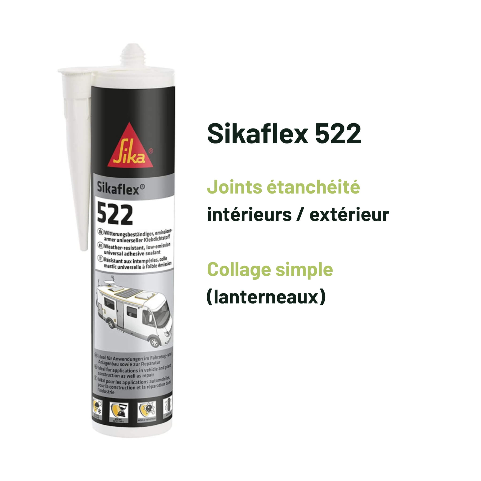 Sikaflex 522 Blanc - Étanchéité, Joints 2 Sika 522, Joint, Toit, Etancheite, Lanterneau