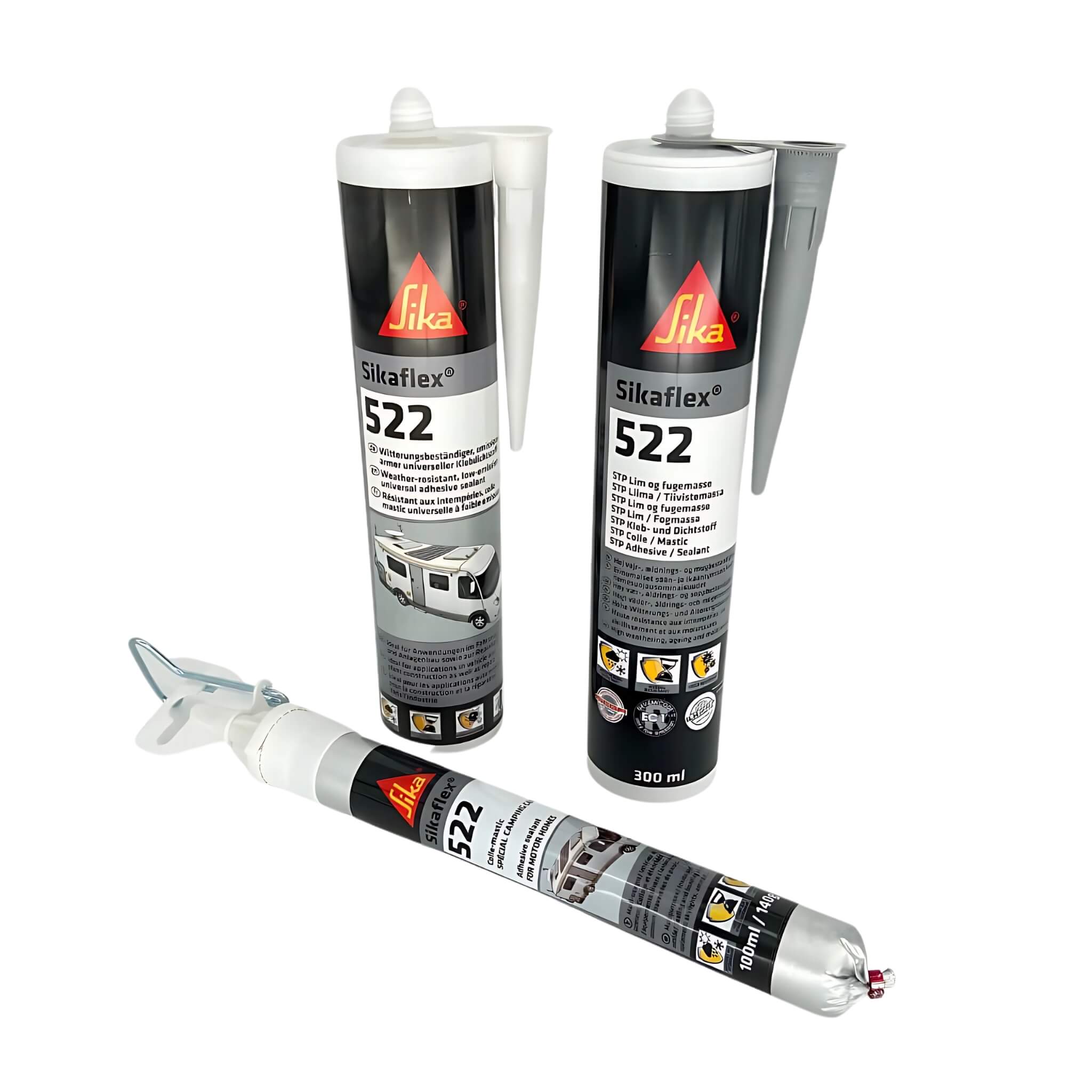 Sikaflex 522 100ml sans pistolet 3 sika, gris
