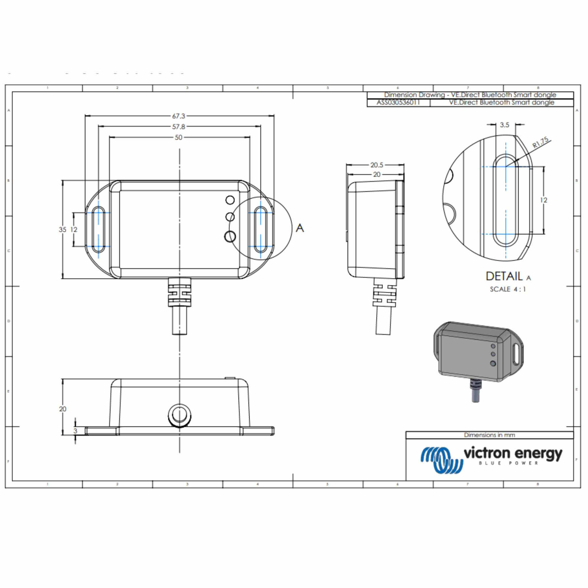 VE.Direct Bluetooth Smart Dongle Victron Energy 3 VE.Direct Bluetooth Smart Dongle de Victron