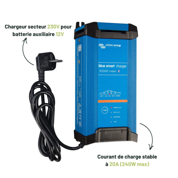 Victron Energy Chargeur IP22 Blue Smart 12 20 courant de charge 20A