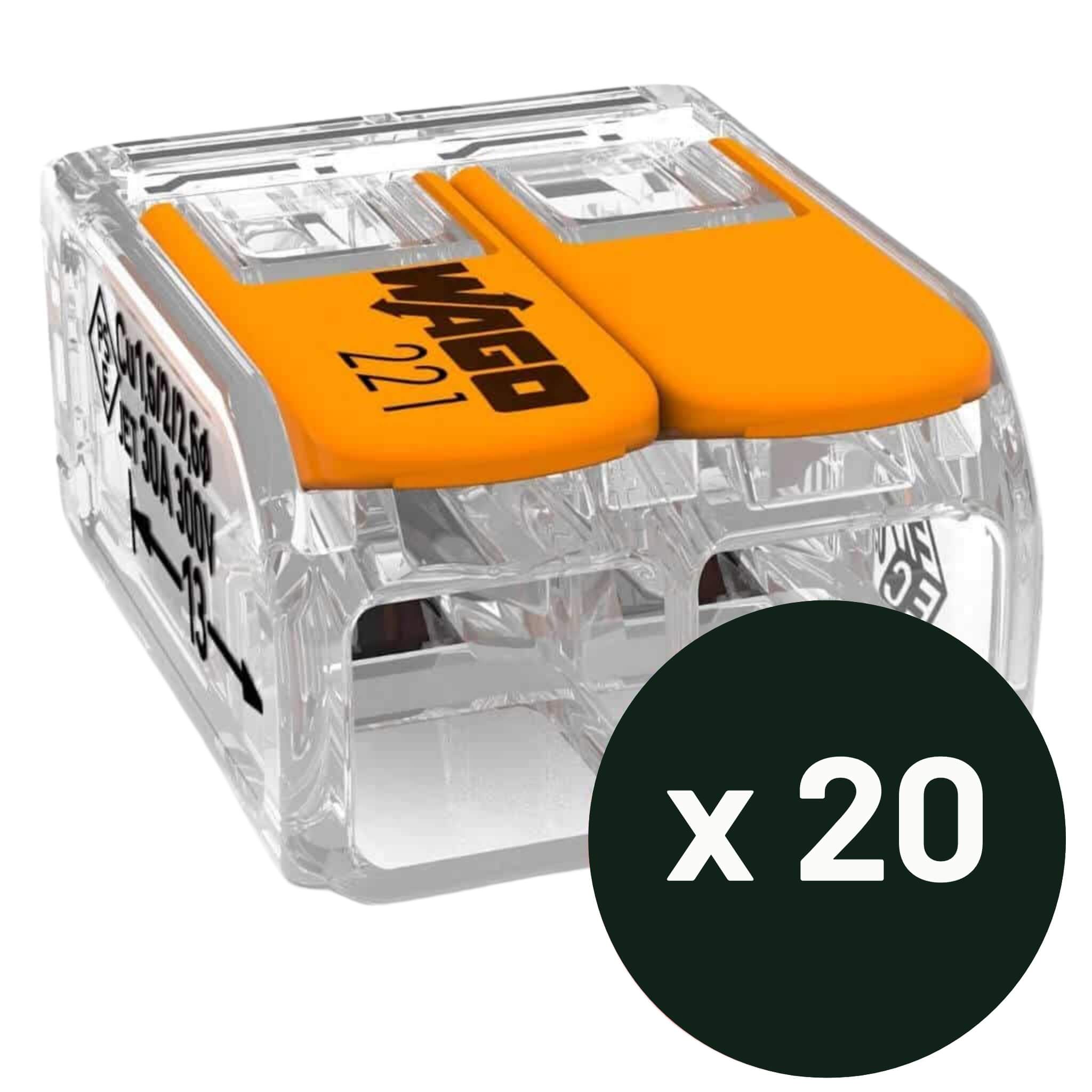 WAGO 221-412 : Lot de 20 1 WAGO 221-412 : Lot de 20