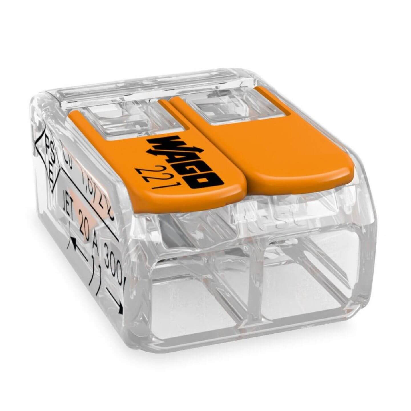 WAGO 221-412 : Lot de 20 4 WAGO 221-412, WAGO 2 LEVIERS