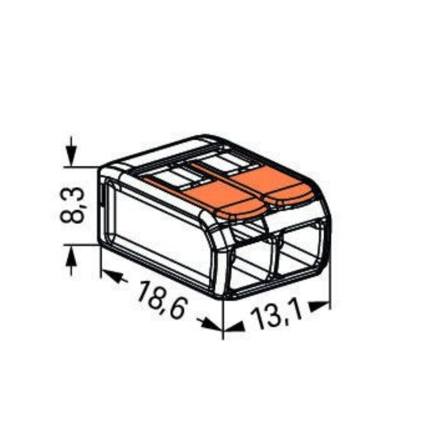WAGO 221-412 : Lot de 20 3 WAGO 221-412
