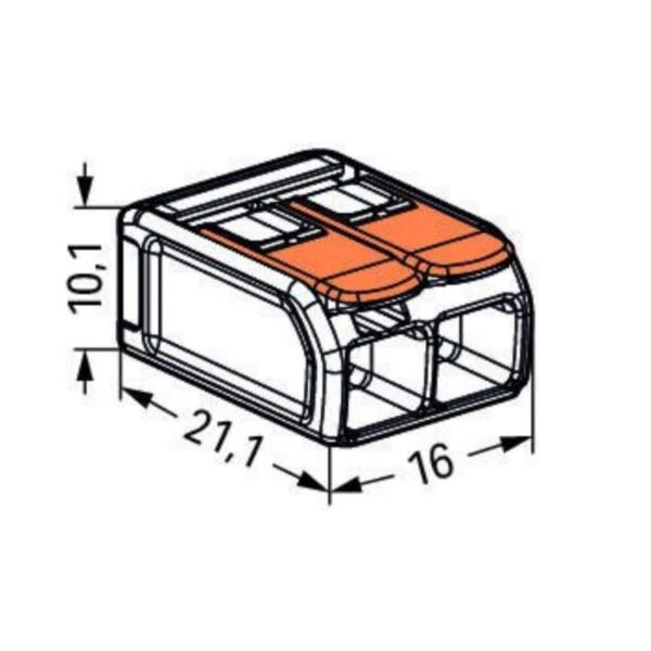 WAGO 221-612, dimensions
