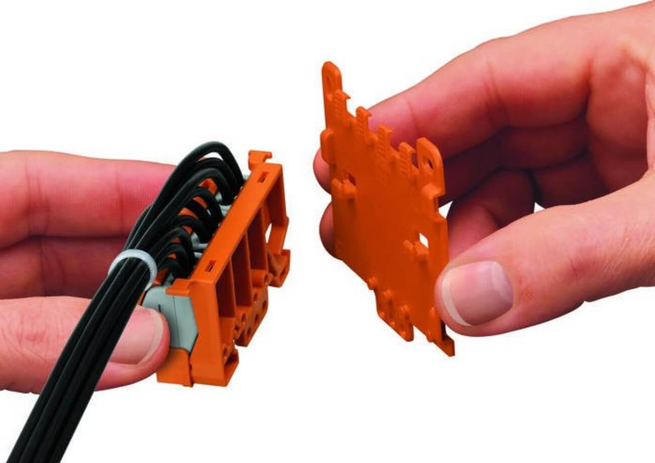 WAGO 222-505 : Plaque de Décharge de Traction 4 WAGO, 222-505