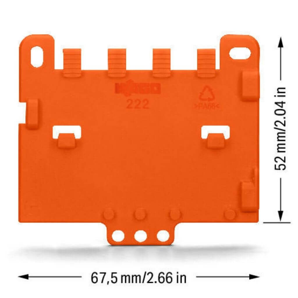 WAGO 222-505 : Plaque de Décharge de Traction 2 WAGO, 222-505