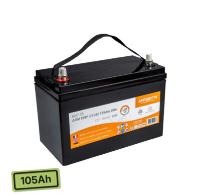 Batterie auxiliaire AGM Antarion 105 Ah pour installation embarquée