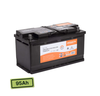 Batterie auxiliaire AGM Antarion Compact 95 Ah pour installation embarquée
