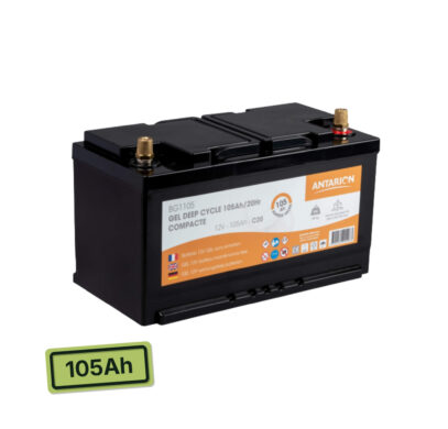 Batterie auxiliaire Gel Antarion Compact 105 Ah pour installation embarquée