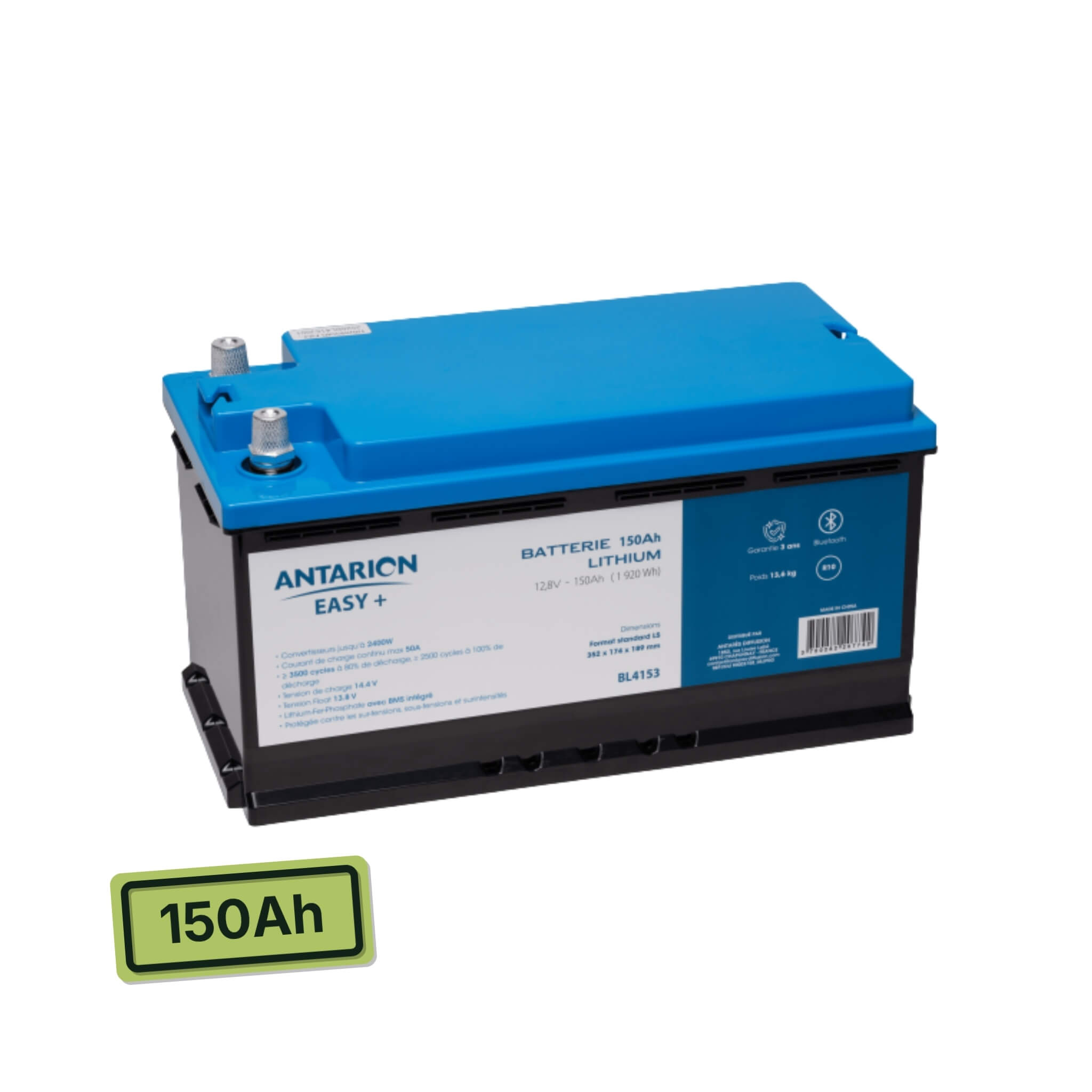 Batterie Lithium Easy+ Bluetooth 150Ah Antarion 1 Batterie LiFePO4 Antarion Easy Plus 150 Ah pour van