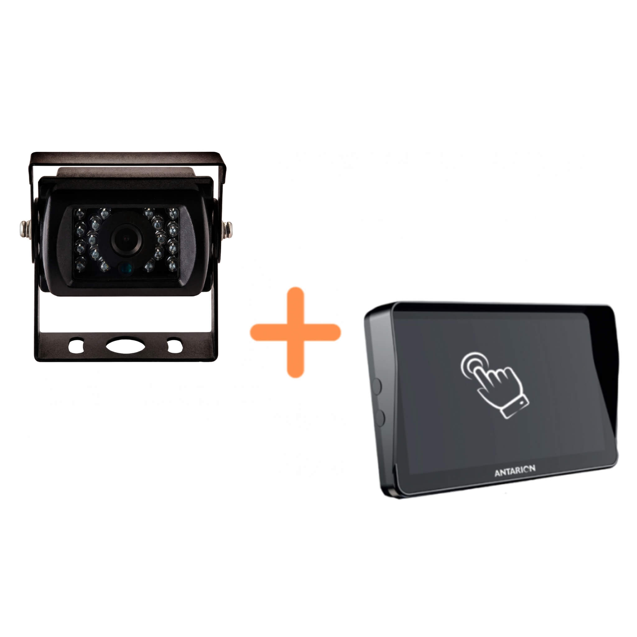 Kit Caméra de recul Noire HD simple optique + écran universel Antarion 1 Caméra de recul noire Antarion HD pour véhicule aménagé