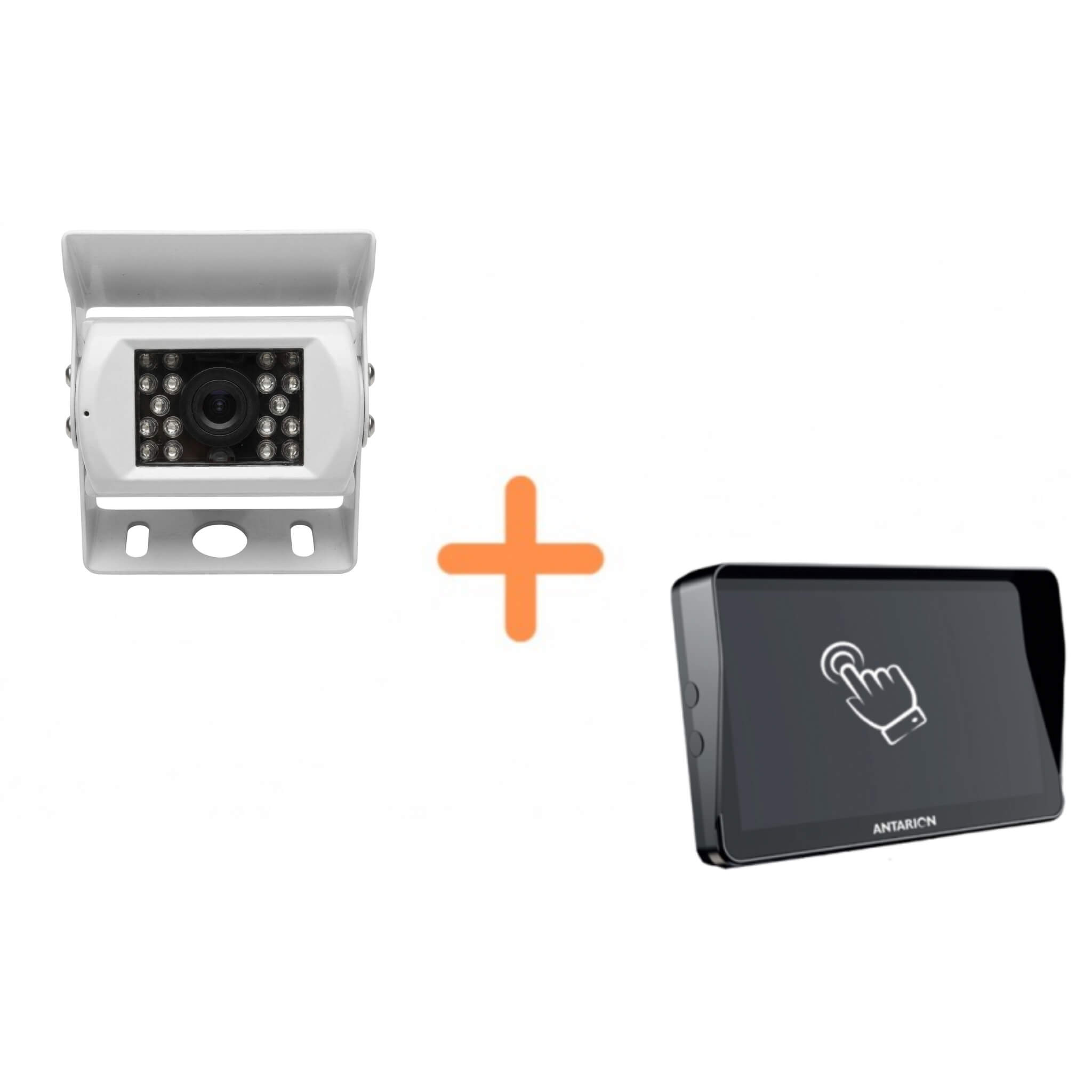 Kit Caméra de recul Blanche HD 1080P + écran universel Antarion 1 Écran HD 1080p Antarion pour caméra de recul blanche