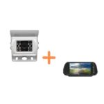 Kit caméra de recul Antarion blanche avec Écran Rétroviseur HD pour van et camping-car