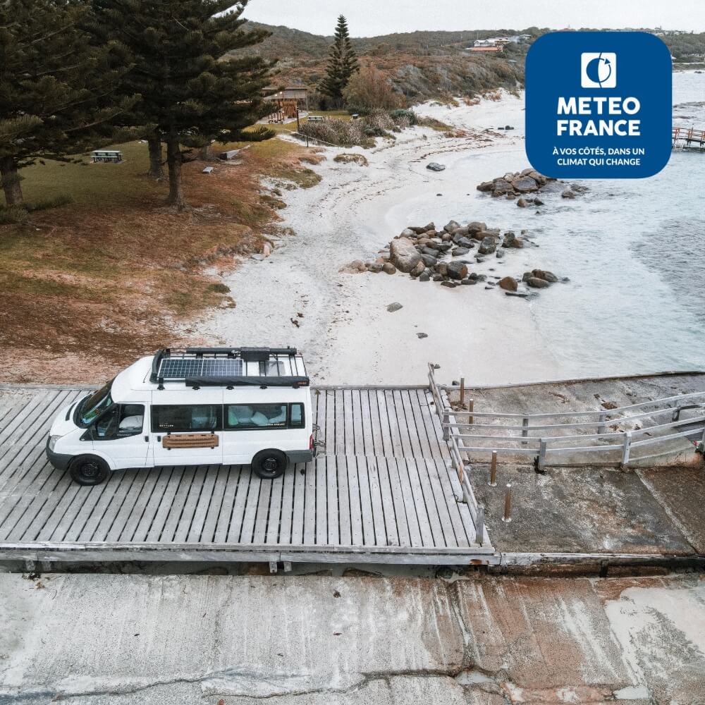 Vanlife : les applis qui accompagnent Floriane dans sa journée 1 Icône de l’application MétéoFrance pour anticiper la météo