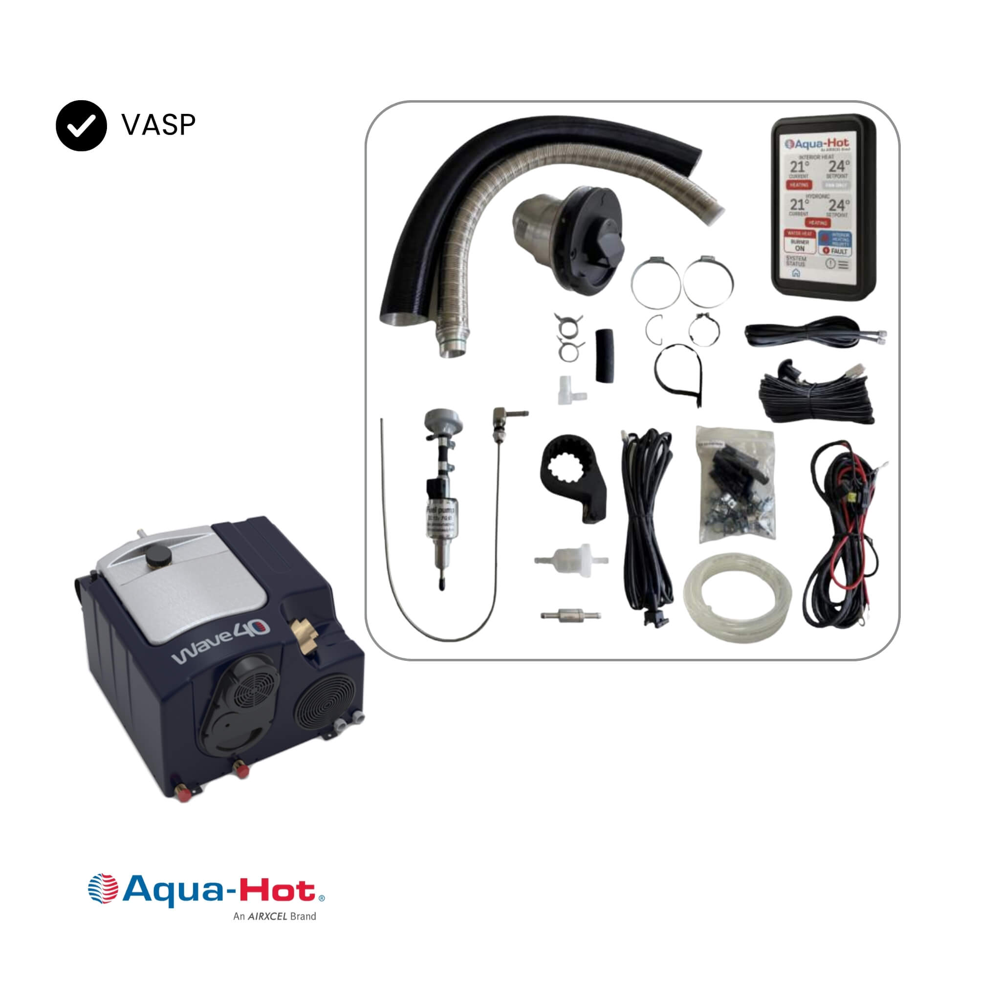 Aqua Hot WAVE40 Diesel 1,8 kW - 10kW 3 AQUA-HOT WAVE40 Diesel + électrique 1,8 kW