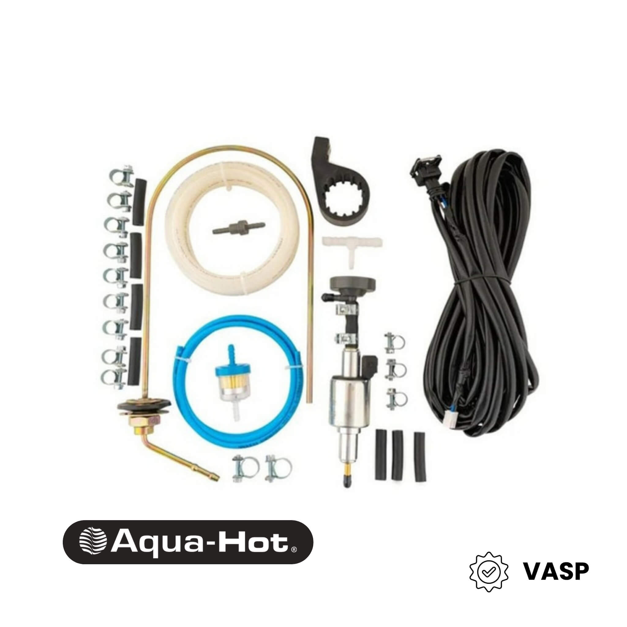 Aqua Hot Gen 1 P6 E Gaz et Électrique 6 kW 5 Kit Aqua-Hot P6 E complet avec accessoires et conduits d’air