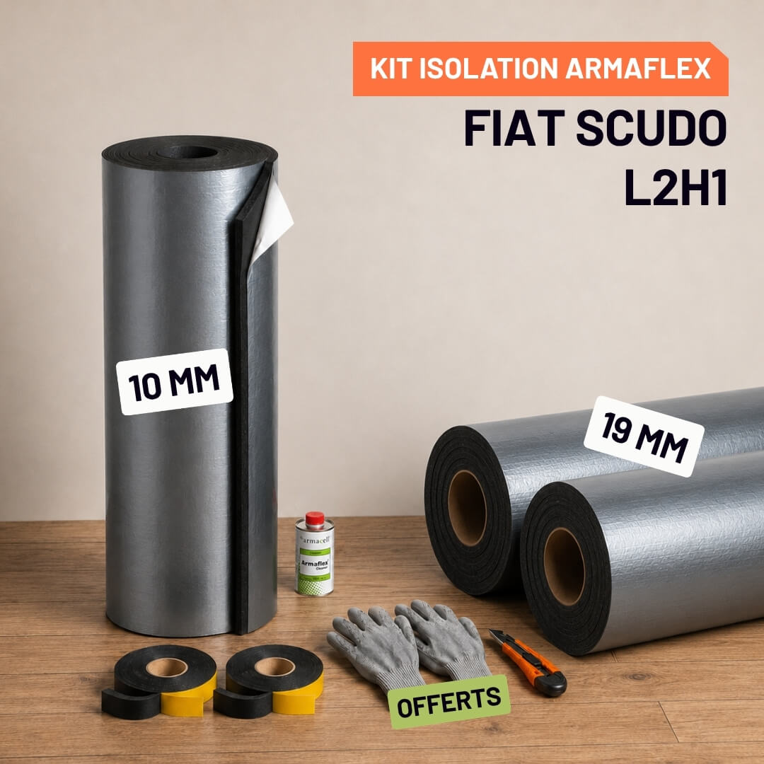 Kit Armaflex AF Fiat Scudo L2H1 - Isolation 10 mm et 19 mm 2 Isolation Armacell pour Fiat Scudo L2H1