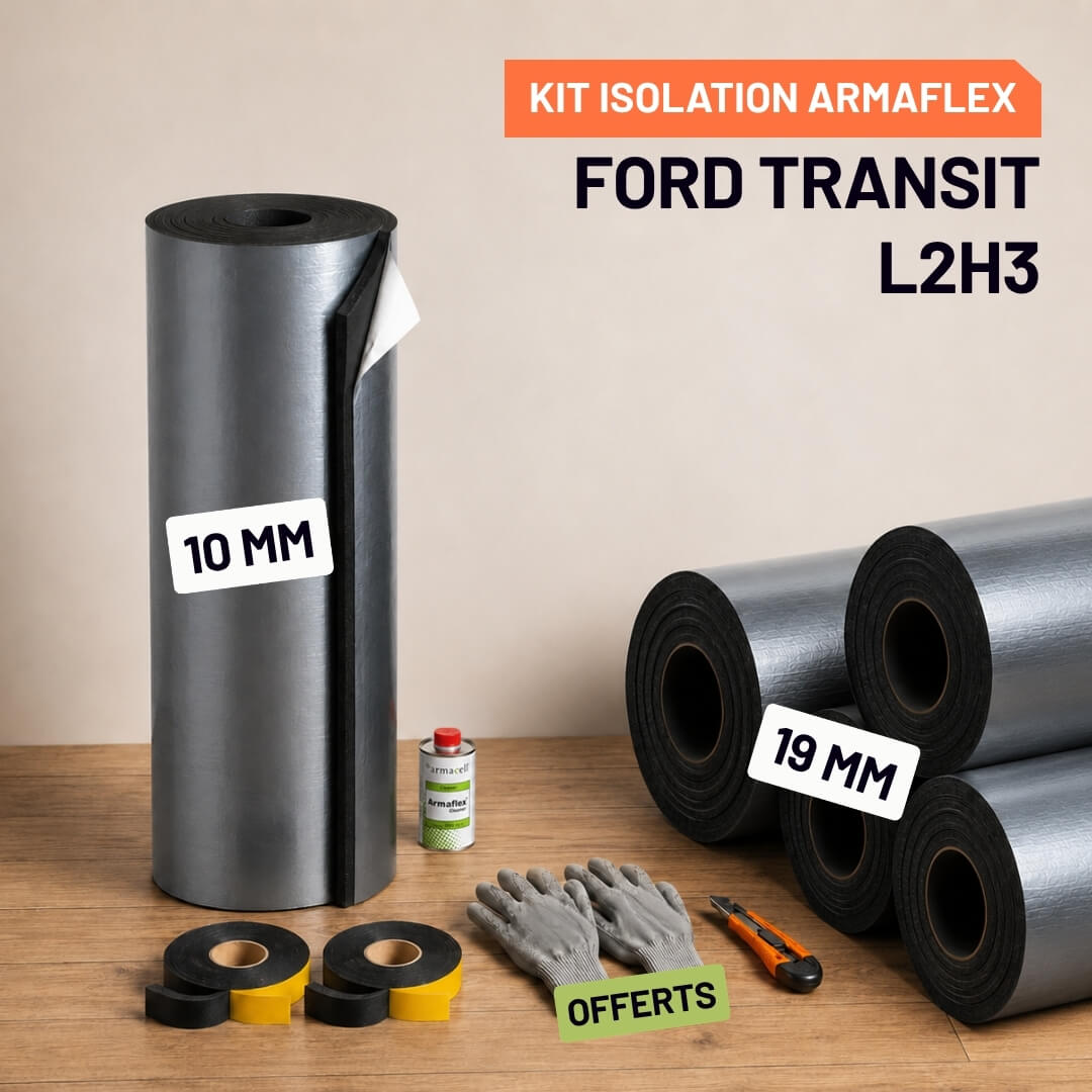 Kit Armaflex AF Ford Transit L2H3 - Isolation 10 mm et 19 mm 2 Isolation Armacell pour Ford Transit L2H3