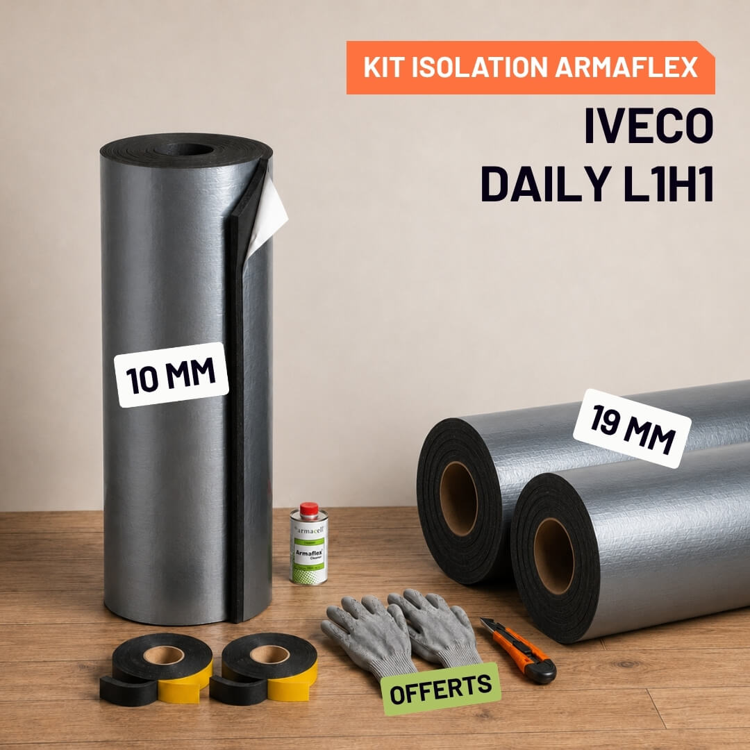 Kit Armaflex Iveco Daily L1H1 - Isolation 10 mm et 19 mm 2 Isolation Armacell pour Iveco Daily L1H1