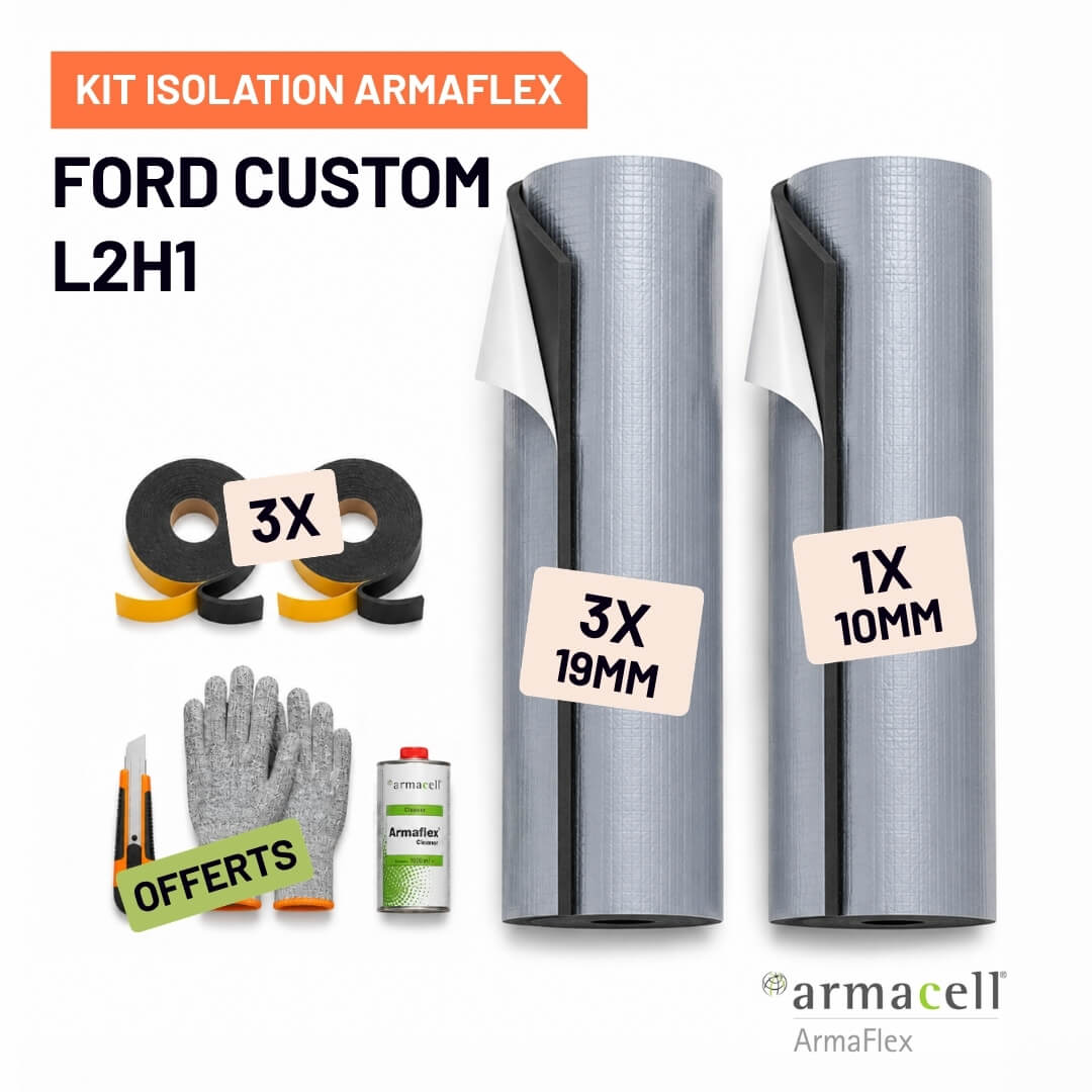 Kit Armaflex AF Ford Custom L2H1 - Isolation 10 mm et 19 mm 1 Pack isolation Armaflex AF Ford Custom L2H1