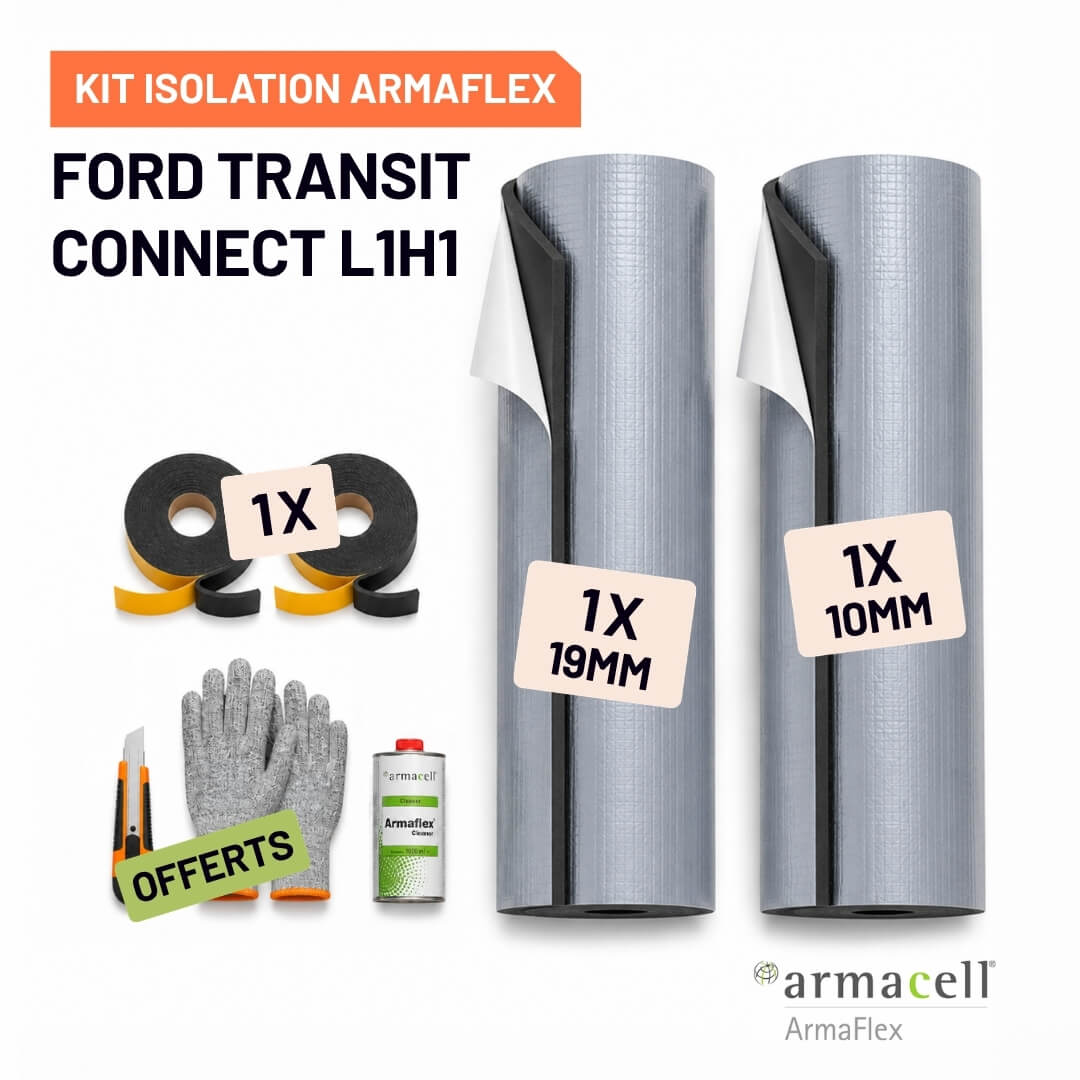 Kit Armaflex AF Ford Transit Connect L1H1 - Isolation 10 mm et 19 mm 1 Pack isolation Armaflex AF Ford Transit Connect L1H1