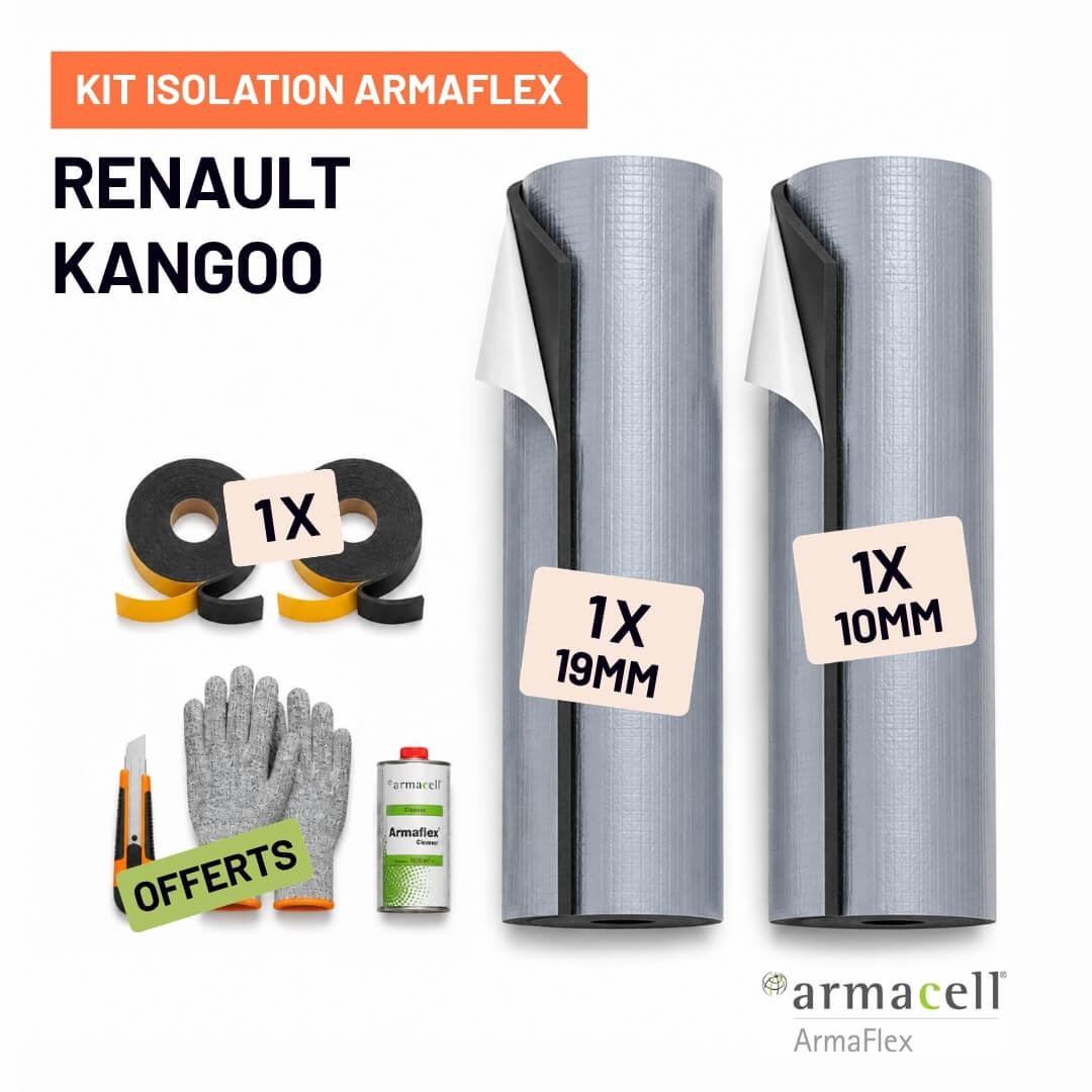 Kit Armaflex AF Renault Kangoo - Isolation 10 mm et 19 mm 1 Pack isolation Armaflex AF Renault Kangoo