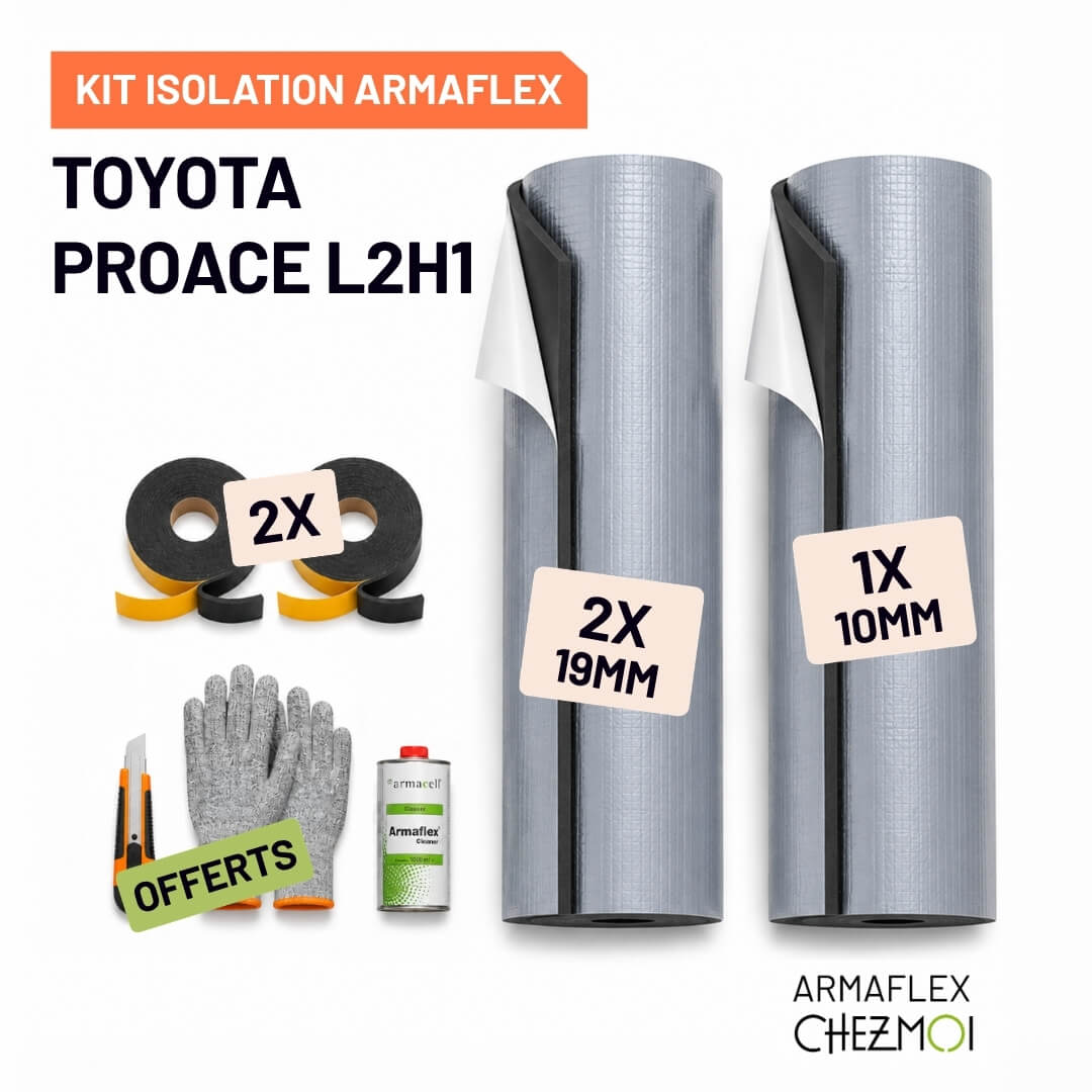 Kit Armaflex Toyota Proace L2H1 - Isolation 10 mm et 19 mm 1 Pack isolation Armaflex ChezMoi Toyota Proace L2H1