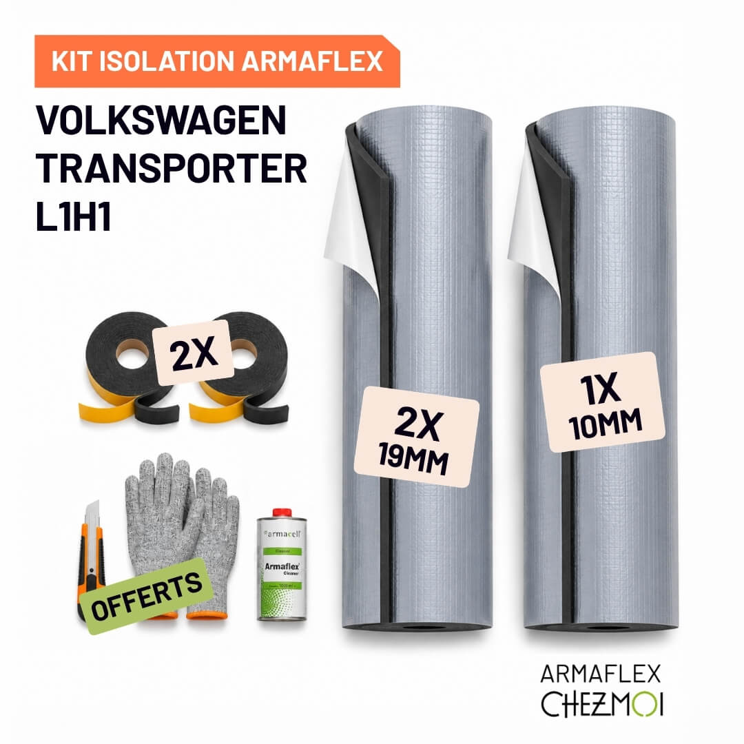 Kit Armaflex Volkswagen Transporter L1H1 - Isolation 10 mm et 19 mm 1 Pack isolation Armaflex ChezMoi Volkswagen Transporter L1H1