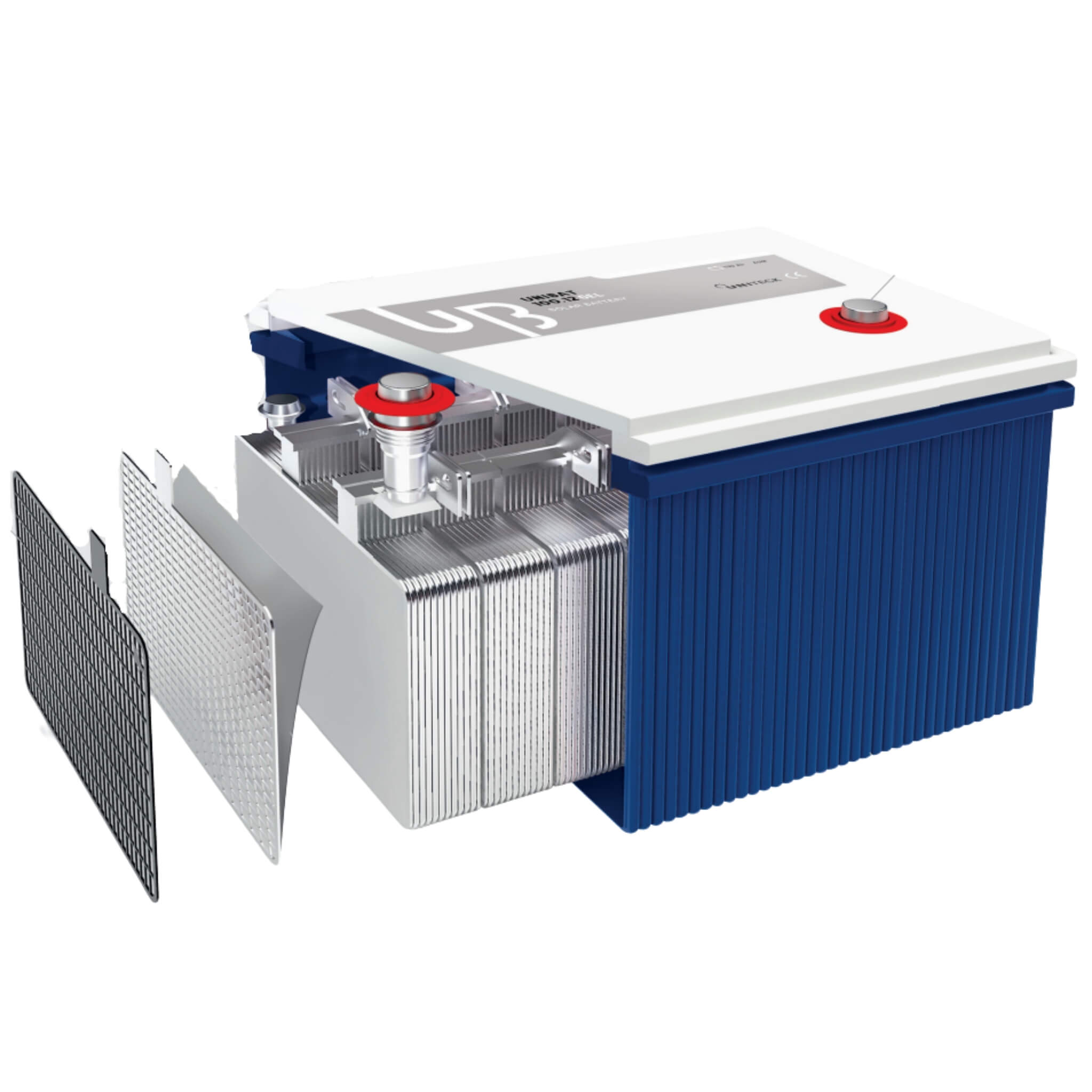Batterie gel plomb carbone 100 Ah Uniteck 2 unibat, batterie, gel, plomb, carbone