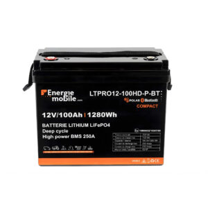 Batterie lithium LiFePO4 100Ah LTPRO Energie Mobile avec fonction POLAR et Bluetooth pour van aménagé