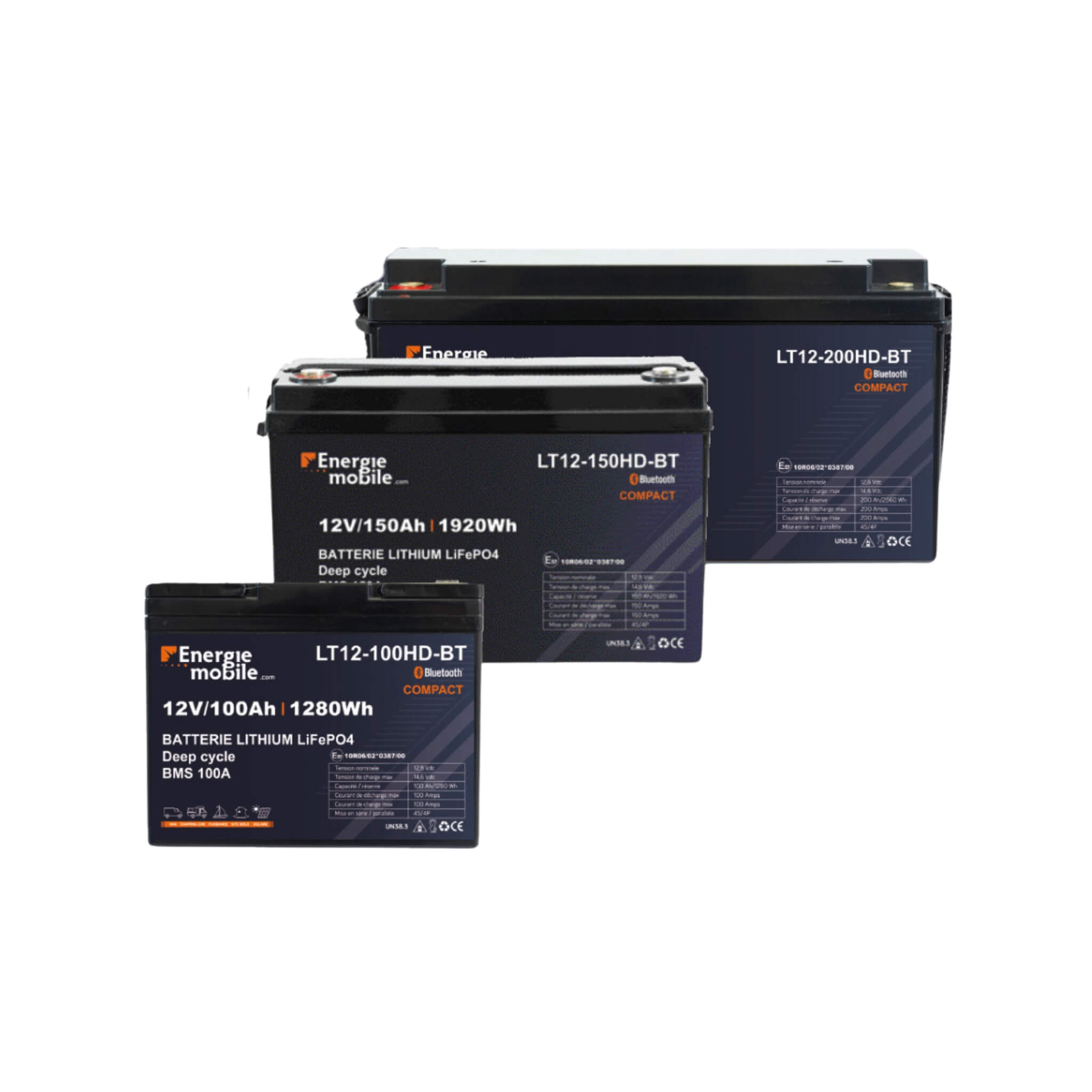 Batterie Lithium 200A Compact Energie Mobile 2 Energie mobile batterie lithium 200A 12V pour van aménagé