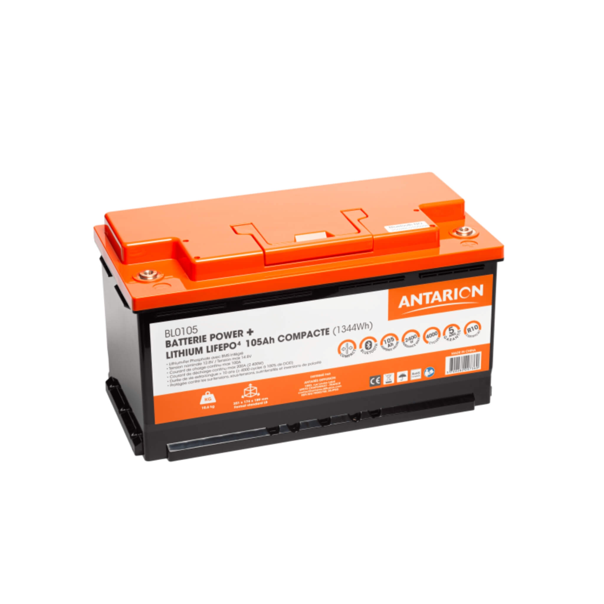 Batterie Lithium 105Ah Power+ Antarion 1 Batterie Lithium 105Ah Power+ Antarion