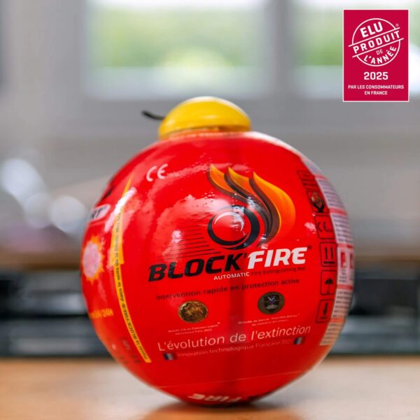 elu produit 2025 block fire extincteur qui se déclenche au contact et à l'impact