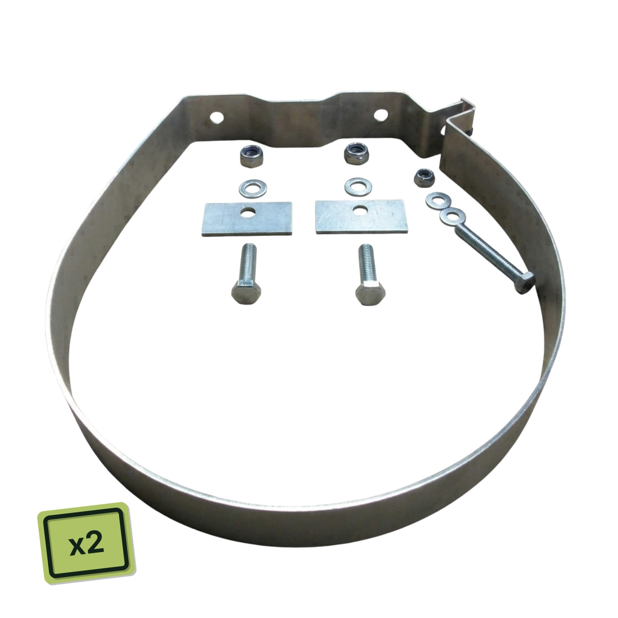 Pack Premium GPL double Homegaz 30L Borel 3 Deux sangles métalliques Borel pour maintenir une bouteille GPL en installation embarquée