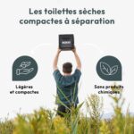 Toilettes sèches compactes BOXIO TOILET en plastique recyclé pour camping-car ou fourgon aménagé