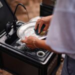 Évier portable BOXIO WASH pour l’hygiène et la vaisselle en camping ou en voyage en van