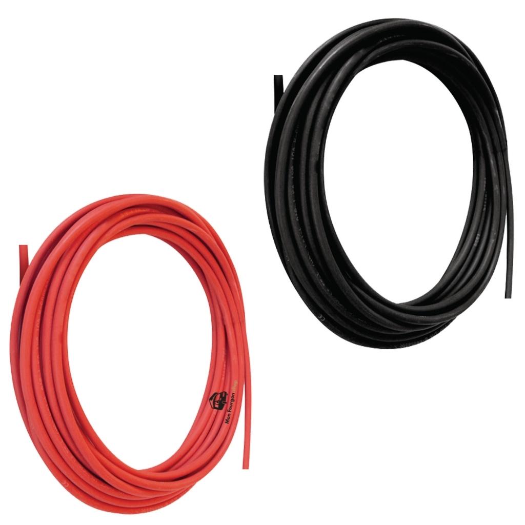 Câbles solaires rouge et noir 4 mm² 2 x 5m 2 Câbles solaires rouge et noir 4 mm²  2 x 5m – Image 2
